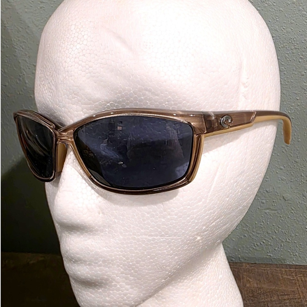 Costa Del Mar Manta MT 71 Sunglasses Copper Brown Cream Wrap Polarized